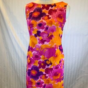 1960's abstract floral dress